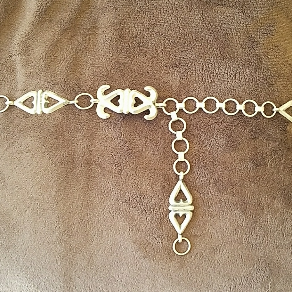 Silver Heart Link Belt